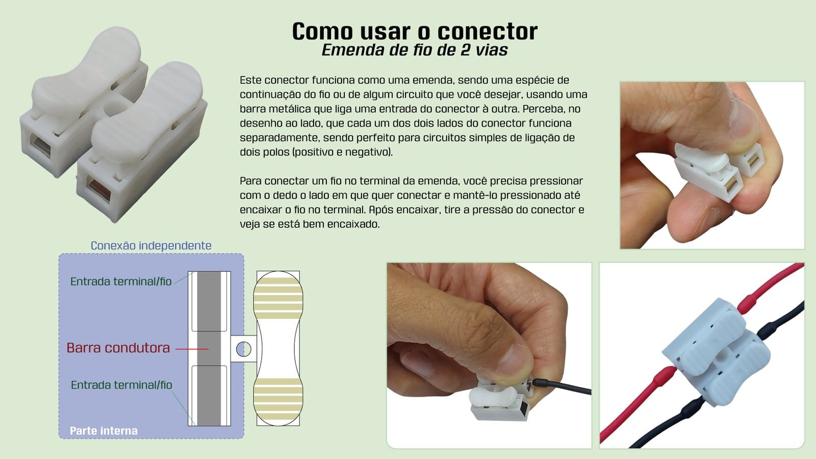 Como usar a emenda de 2 vias