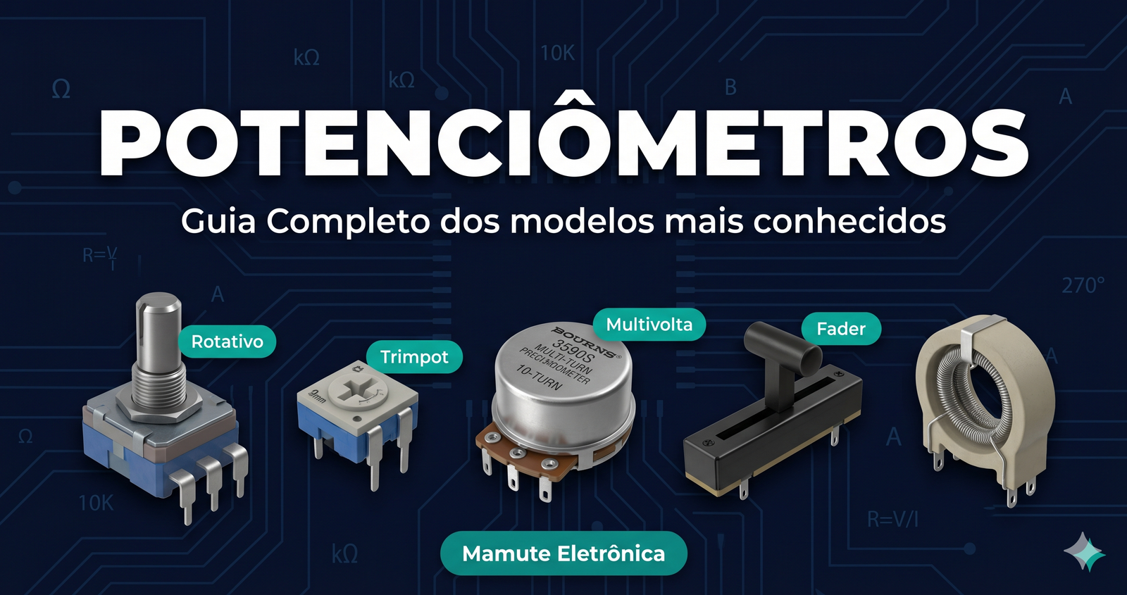Potenciômetro: Guia Completo — Como Funciona, Tipos, Curvas e Arduino