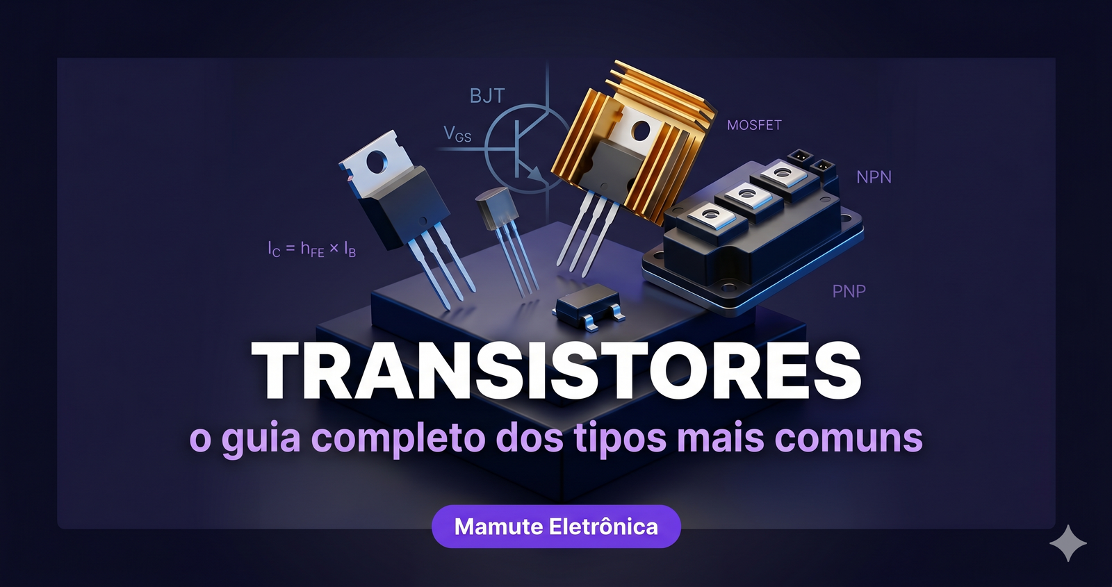 Transistores: Guia Completo dos Tipos mais comuns — BJT, MOSFET, IGBT e Mais