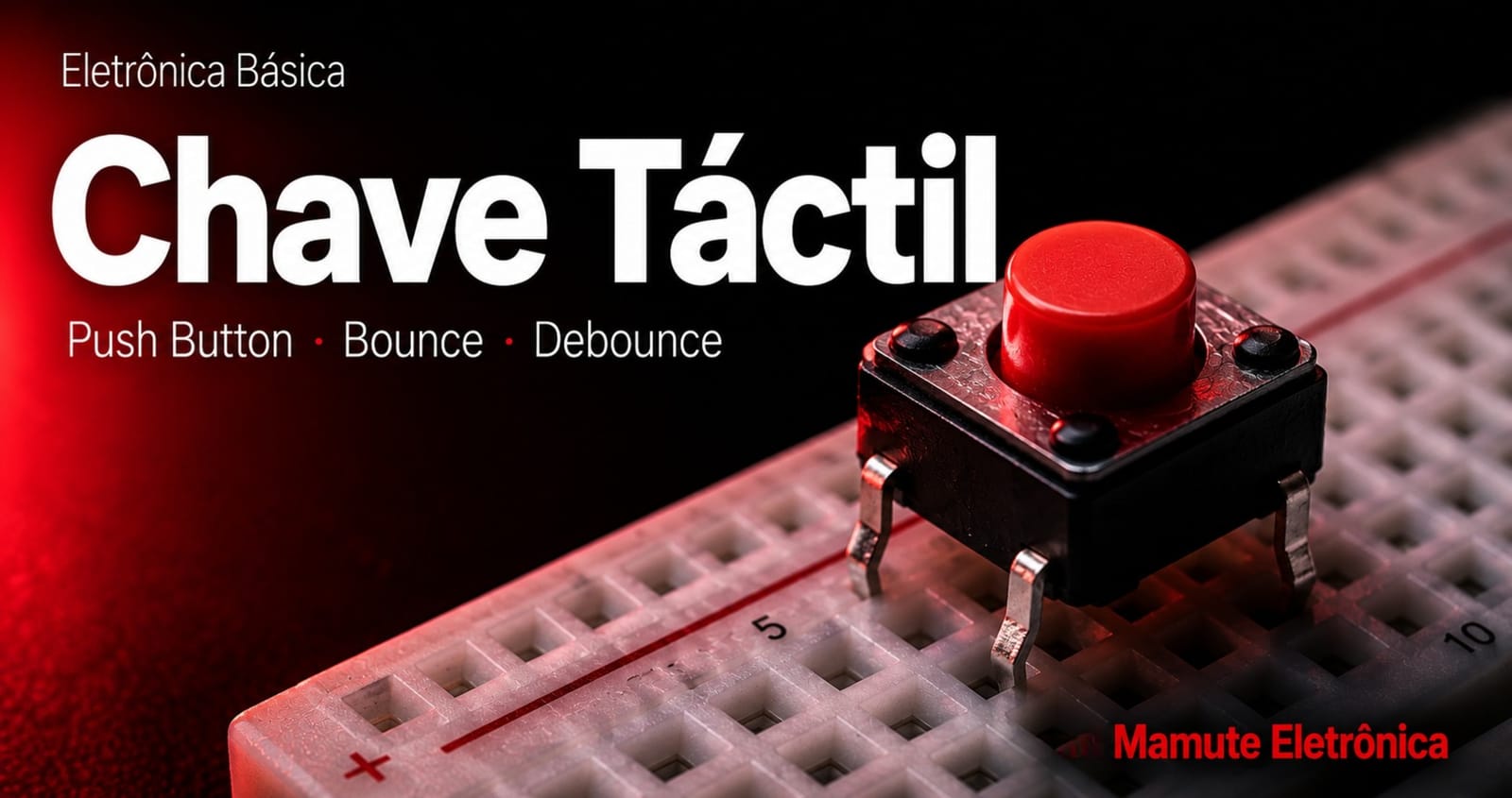 Chave Táctil (Push Button): Terminais, Bounce e Debounce — Eletrônica Básica