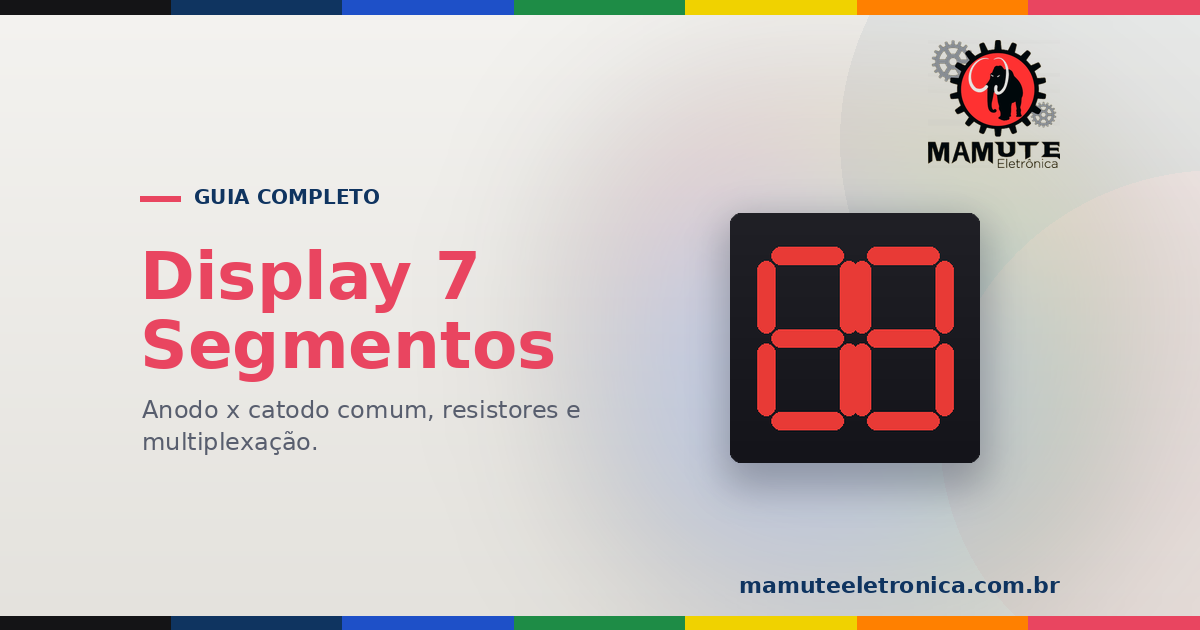 Display de 7 Segmentos: O Guia Completo — Anodo, Catodo, Resistores e Multiplexação