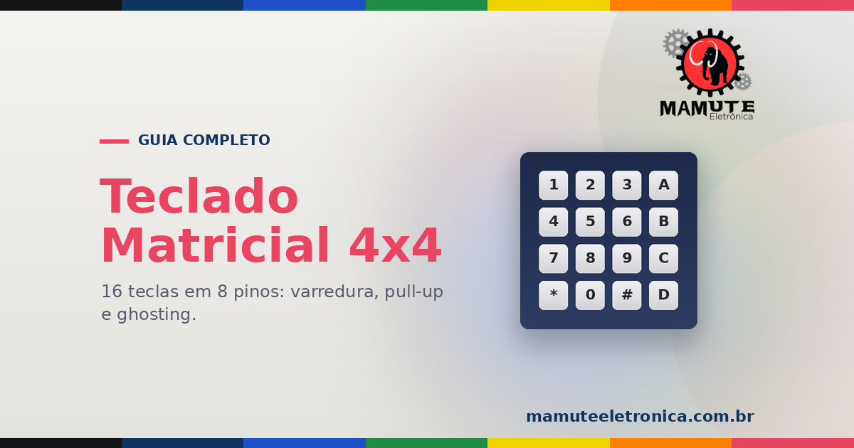 Teclado Matricial 4x4: O Guia Completo — Varredura, 8 Pinos para 16 Teclas e Ghosting