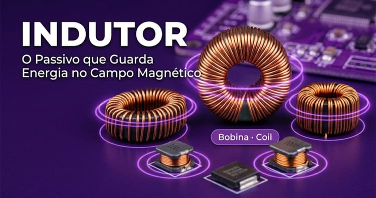 Indutor (Bobina): O Passivo que Guarda Energia no Campo Magnético