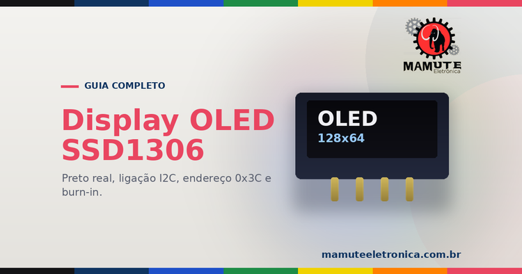 Display OLED (SSD1306): O Guia Completo — Preto Real, I2C, Bibliotecas e Burn-in