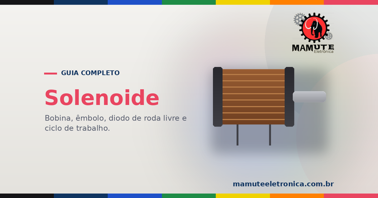 Solenoide: O Guia Completo — Bobina, Êmbolo, Diodo de Roda Livre e Como Acionar sem Queimar Nada