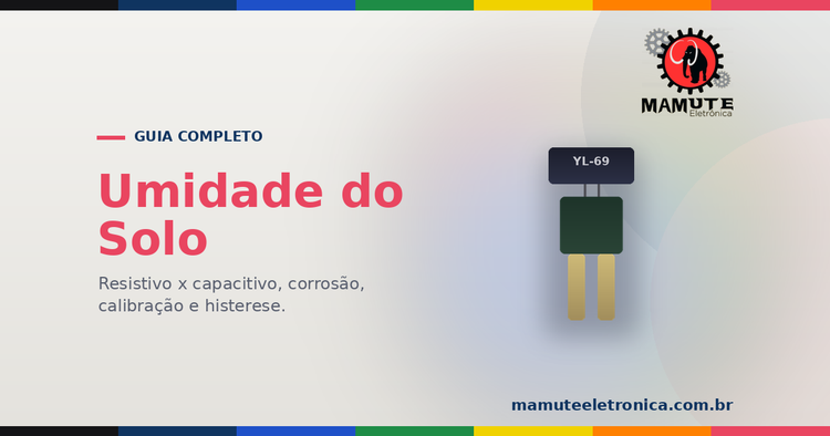 Sensor de Umidade do Solo: O Guia Completo — Resistivo x Capacitivo, Corrosão e Irrigação Automática