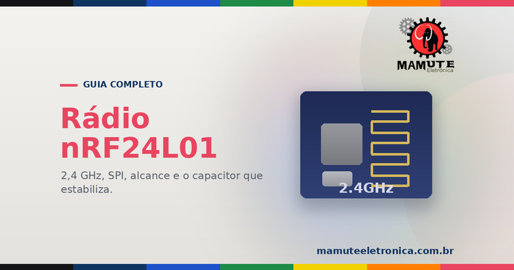 nRF24L01: O Guia Completo — Rádio de 2,4 GHz, Alcance, o Capacitor que Salva o Projeto e Endereçamento