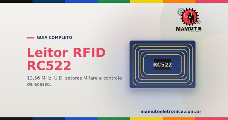 RFID RC522: O Guia Completo — 13,56 MHz, UID, Setores do Cartão Mifare e Controle de Acesso